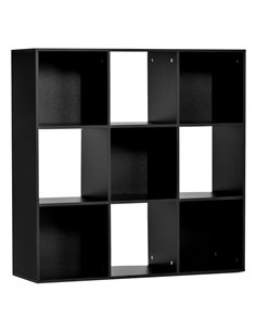 HOMCOM 3-tier 9 Cubes Storage Unit, Bookcase Organiser, Black 833-422BK