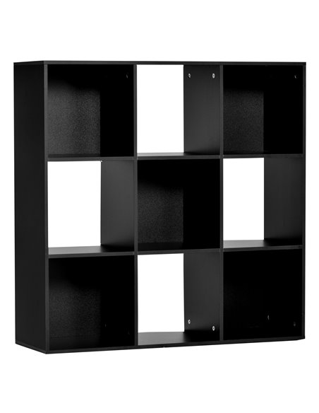 HOMCOM 3-tier 9 Cubes Storage Unit, Bookcase Organiser, Black 833-422BK - pic 58786 | FastDaddyshop