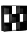 HOMCOM 3-tier 9 Cubes Storage Unit, Bookcase Organiser, Black 833-422BK