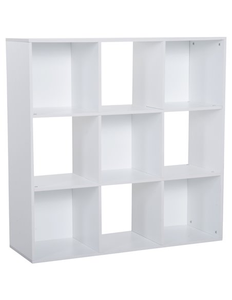 HOMCOM 3-tier 9 Cubes Storage Unit, Bookcase Organiser, White 833-422WT - pic 58795 | FastDaddyshop