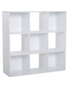 HOMCOM 3-tier 9 Cubes Storage Unit, Bookcase Organiser, White 833-422WT