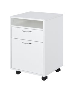 HOMCOM 60cm Storage Cabinet with Drawer, Open Shelf, White 836-027WT