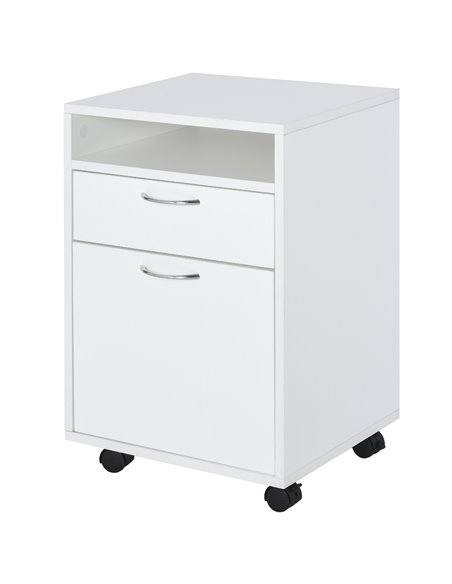HOMCOM 60cm Storage Cabinet with Drawer, Open Shelf, White 836-027WT - pic 58876 | FastDaddyshop