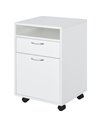 HOMCOM 60cm Storage Cabinet with Drawer, Open Shelf, White 836-027WT