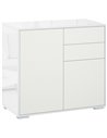 HOMCOM Push-Open Cabinet with 2 Drawer, 2 Door, White 838-075WT