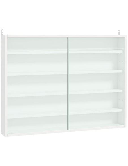 HOMCOM 5-Tier Wall Display Shelf Unit Cabinet, White 833-761WT - pic 58930 | FastDaddyshop