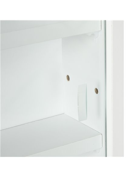 HOMCOM 5-Tier Wall Display Shelf Unit Cabinet w/ 4 Adjustable Shelves Glass Doors Home Office Ornaments 60x80cm White 833-761WT - pic 58936 | FastDaddyshop