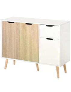 HOMCOM Sideboard Floor Standing Storage Cabinet, Natural 837-117ND