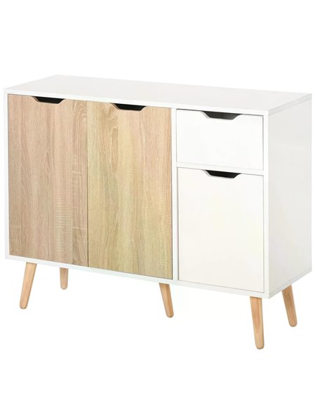 HOMCOM Sideboard Floor Standing Storage Cabinet, Natural 837-117ND - pic 58948 | FastDaddyshop