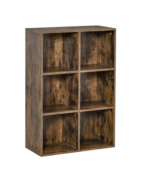 HOMCOM Cubic Cabinet Bookcase Shelves Storage Display, Rustic Brown 836-369 - pic 58958 | FastDaddyshop
