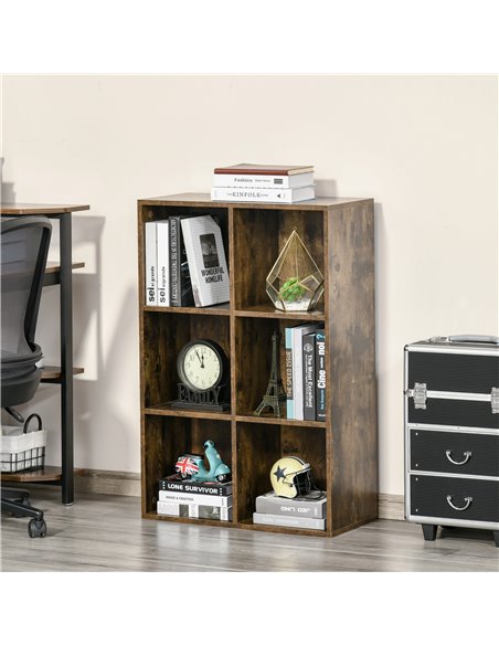 HOMCOM Cubic Cabinet Bookcase Shelves Storage Display for Study, Living Room, Home, office, Rustic Brown 836-369 - pic 58963 | FastDaddyshop