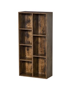 HOMCOM Bookcase Industrial Bookshelf, Display Cabinet, Rustic Brown 836-367