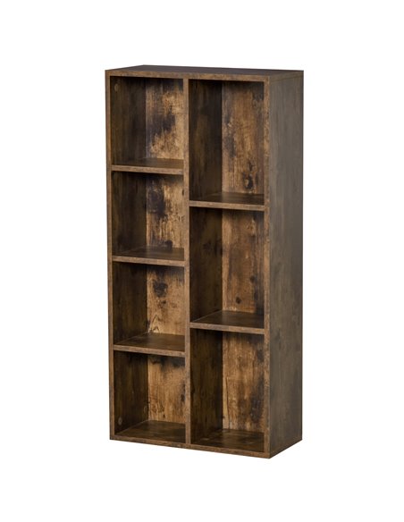 HOMCOM Bookcase Industrial Bookshelf, Display Cabinet, Rustic Brown 836-367 - pic 58966 | FastDaddyshop