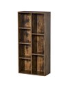 HOMCOM Bookcase Industrial Bookshelf, Display Cabinet, Rustic Brown 836-367