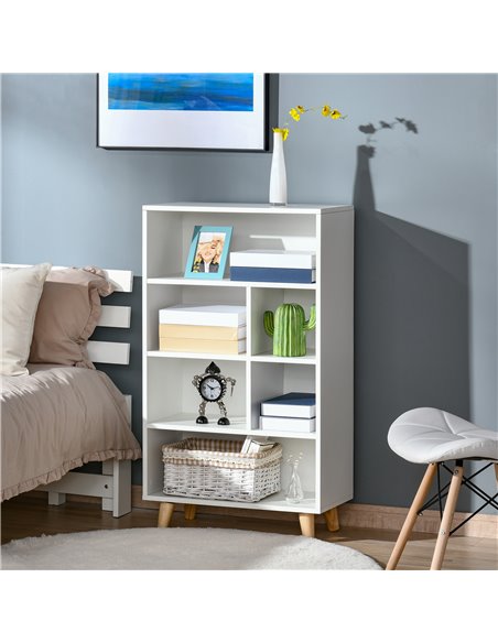 HOMCOM Bookcase Modern Bookshelf Display Cabinet Cube Storage Unit for Home Office Living Room Study White 836-368 - pic 58975 | FastDaddyshop