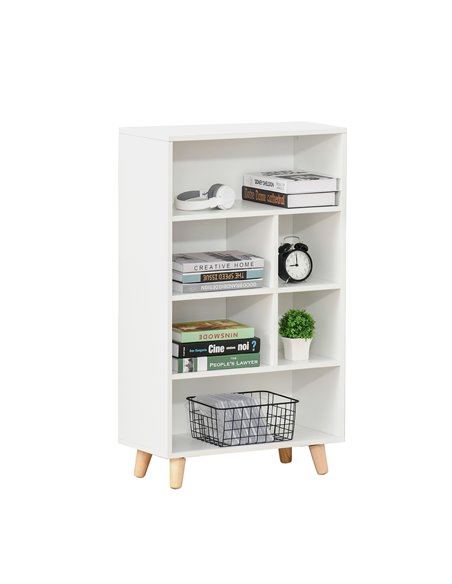 HOMCOM Bookcase Modern Bookshelf Display Cabinet, White 836-368 - pic 58976 | FastDaddyshop