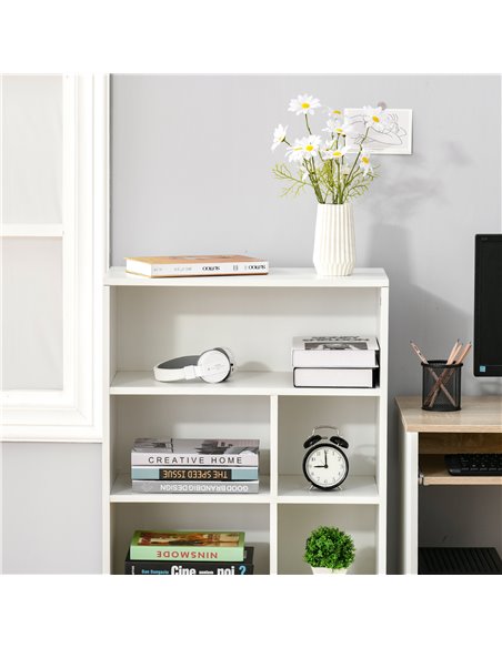 HOMCOM Bookcase Modern Bookshelf Display Cabinet Cube Storage Unit for Home Office Living Room Study White 836-368 - pic 58981 | FastDaddyshop