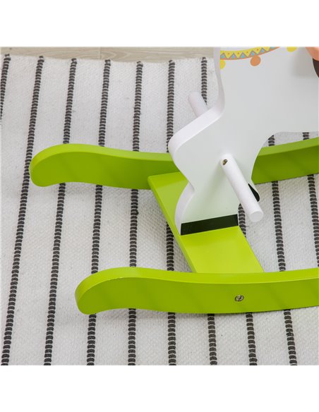 HOMCOM Rocking Horse Ride Toy with Handlebar Pedal, 68 x 27 x 50cm, Multicoloured - pic 5908 | FastDaddyshop