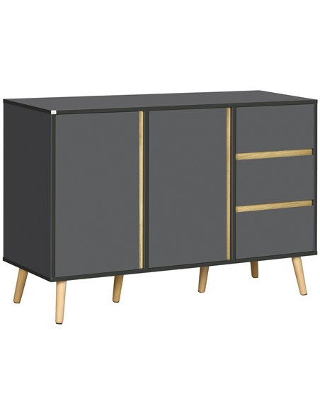 HOMCOM Sideboard, Modern Kitchen Cupboard, Dark Grey 839-675V00CG - pic 59137 | FastDaddyshop