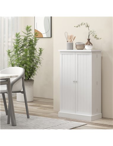 HOMCOM Freestanding Multi-Storage Kitchen Cupboard with Adjustable Shelves White 83A-096V80WT