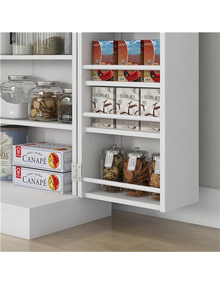 HOMCOM Freestanding Multi-Storage Kitchen Cupboard with Adjustable Shelves White 83A-096V80WT - pic 59153 | FastDaddyshop