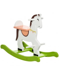 Homcom Rocking Horse Ride Toy with Handlebar Pedal Multicoloured
