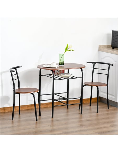 HOMCOM MDF 2 Person Dining Table Set 2-Seater Bar Stool and Table Set 835-134 - pic 59273 | FastDaddyshop