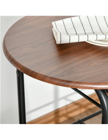HOMCOM MDF 2 Person Dining Table Set 2-Seater Bar Stool and Table Set 835-134