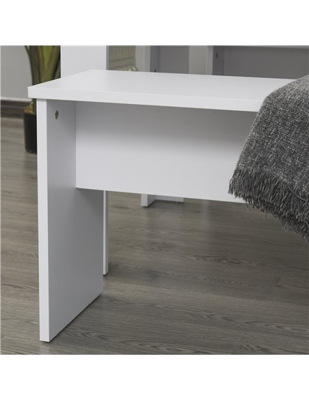 HOMCOM Kitchen Dining Table and 2 Benches Set, Table and Chairs Set for Limited Space, White 835-257 - pic 59289 | FastDaddyshop