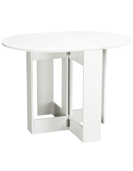 HOMCOM Folding Drop Leaf Dining Table Foldable Bar Table, White 835-319 - pic 59290 | FastDaddyshop