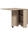 HOMCOM Folding Dining Table, Drop Leaf Table, Natural Wood Finish 835-058V01ND