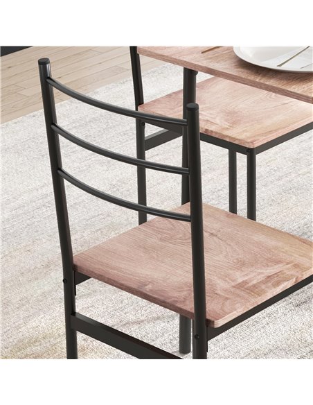 HOMCOM 5 Piece Dining Table and Chairs Set 4, Dining Room Sets, Steel Frame Space Saving Table and 4 Chairs for Compact Kitchens - pic 59415 | FastDaddyshop