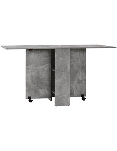 HOMCOM Folding Dining Table, Drop Leaf Table, Cement Grey 835-621V00GY