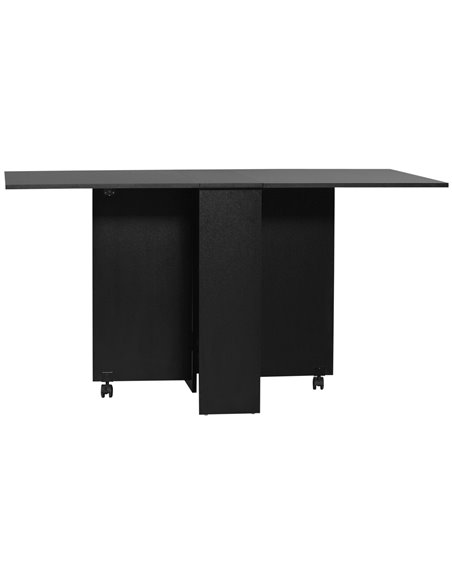 HOMCOM Foldable Dining Table, Extendable Drop Leaf Table, Black 835-621V00BK - pic 59443 | FastDaddyshop