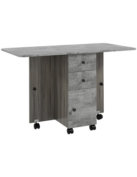 HOMCOM Foldable Dining Table, Drop Leaf Table, Mixed Grey 835-679MX - pic 59479 | FastDaddyshop