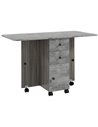 HOMCOM Foldable Dining Table, Drop Leaf Table, Mixed Grey 835-679MX