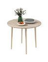 HOMCOM Folding Dining Table, Round Drop Leaf Table, Natural 83A-111V80AK