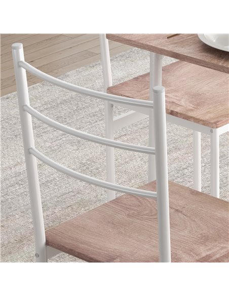 HOMCOM 5 Piece Dining Table and Chairs Set, Dining Room Sets, Steel Frame Space Saving Table and 4 Chairs for Compact Kitchens,  - pic 59513 | FastDaddyshop