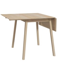 HOMCOM Folding Dining Table, Extendable Kitchen Table, Natural finish 83A-100V00ND
