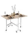 HOMCOM Drop Leaf Table, Folding Dining Table, Nature Wood Colour 83A-049V80AK