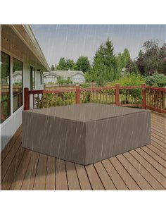 Outsunny Oxford Garden Furniture Set Anti-UV Cover 275L x205W x 90Hcm Beige, 84B-579BG 2