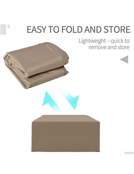 Outsunny Oxford Patio Garden Furniture Dining Table Chair Set Cover Water Protector Waterproof Anti-UV 275L x205W x 90Hcm - Beig - pic 59566 | FastDaddyshop