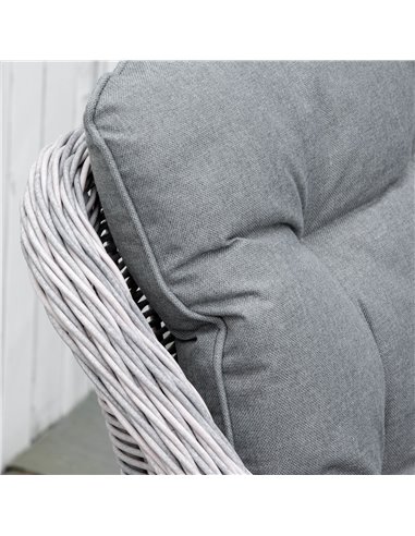 Outsunny 7 PCS Outdoor PE Rattan Dining Table Set, Patio Wicker Aluminium Chair Furniture w/ Tempered Glass Table Top, Grey 861-