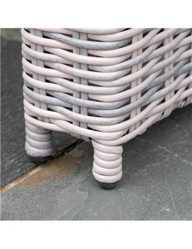 Outsunny 7 PCS Outdoor PE Rattan Dining Table Set, Patio Wicker Aluminium Chair Furniture w/ Tempered Glass Table Top, Grey 861-