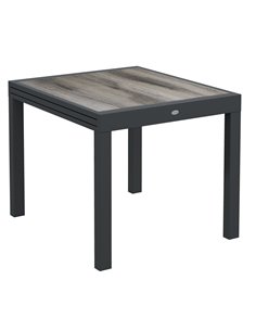 Outsunny Extending Garden Table, Outdoor Dining Table for 6, Grey 84G-076V00GY