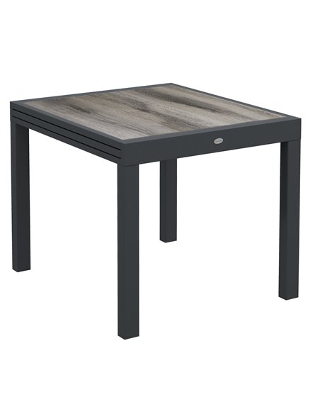 Outsunny Extending Garden Table, Outdoor Dining Table for 6, Grey 84G-076V00GY - pic 59605 | FastDaddyshop