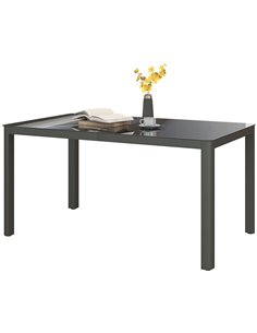 Outsunny Outdoor Dining Table, Patio Table for 6, Grey 84G-296V00GY