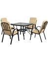 Outsunny 5 Pieces Outdoor Square Garden Dining Set, Beige 84G-126V00BG