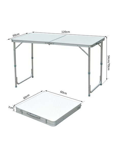 Outsunny Portable Outdoor Garden Aluminium Portable Folding Camping Picnic Party Field Kitchen BBQ Table 01-0400 - pic 59688 | FastDaddyshop