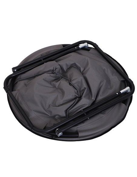 Outsunny Garden Folding Portable Padded Saucer Moon Chair Padded Round Outdoor Camping Travel Fishing Seat  Grey 84B-299GY - pic 59737 | FastDaddyshop